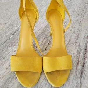 Yellow Suede heels